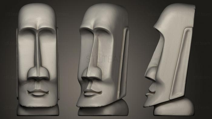 3D модель Статуя головы Моаи (STL)